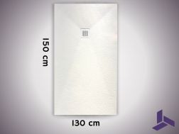 Duschwanne 150x130 cm, extra flach, rutschfest, VERONE