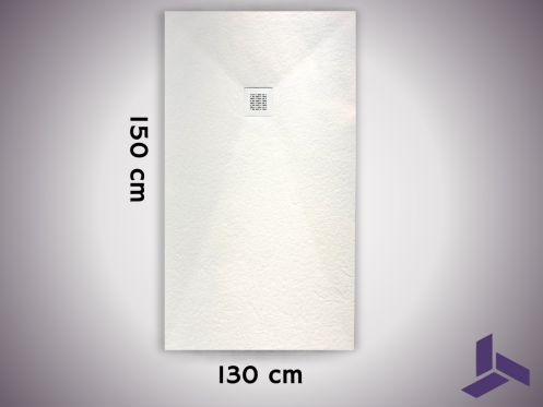 Duschwanne 150x130 cm, extra flach, rutschfest, VERONE