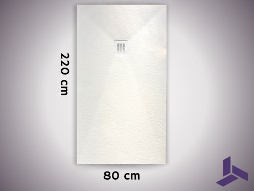 Duschwanne 220x80 cm, extra flach, rutschfest, VERONE