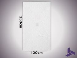Duschwanne extra flach 230x100 cm, rutschfest VERONE XL CENTRAL