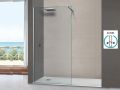 Feste Walk-in-Duschwand 6 mm Sicherheitsglas DIJON Silber