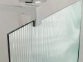 Walk-In Duschwand Wavy Glas 8 mm DIJON WAVY Silber