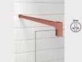 Feste Walk-in-Duschwand 8 mm Sicherheitsglas DIJON TERRACOTA