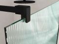 Walk-In Duschwand Wavy Glas 8 mm DIJON WAVY SCHWARZ