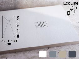 Duschwanne aus Kunstharz, extra flach ECOLINE 120