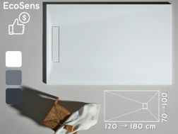 Duschwanne, schneidbar, Harz extra flach - ECOSENSE