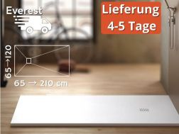 Extraflache schneidbare Duschwanne Harz EVEREST Weiße