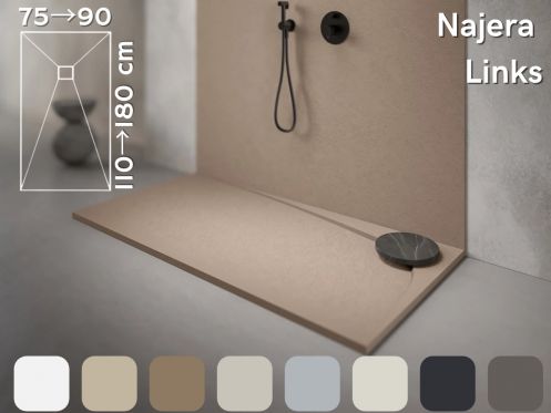 Duschwanne, Ablssung linke Ecke, wiederschneidbar - NAJERA LINKS 120