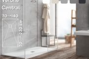 Duschwanne extra flach 240 cm, rutschfest VERONE XL CENTRAL