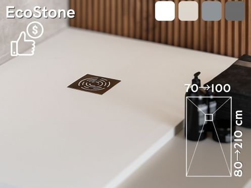 Duschwanne schuldig Extra Flaches Harz - EcoStone