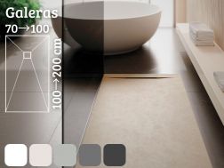 Duschwanne flach, aus Mineralharz - GALERAS Desing