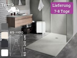 Duschwanne nach Maß Harz extra flach TECNIK