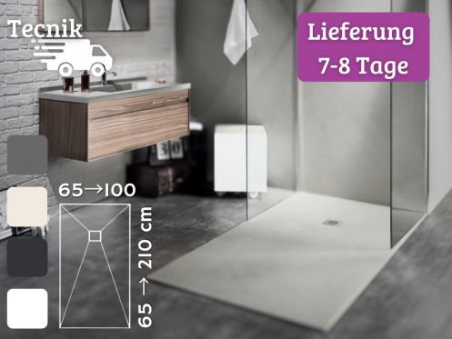 Duschwanne nach Ma Harz extra flach TECNIK