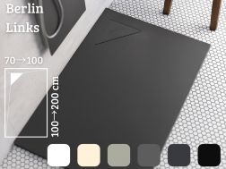 Duschwanne, linker Eckablauf BERLIN LEFT 110