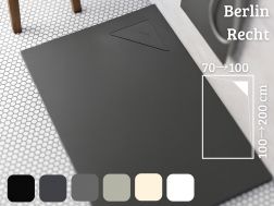 Duschwanne, rechtwinkliger Abfluss BERLIN RIGHT 140