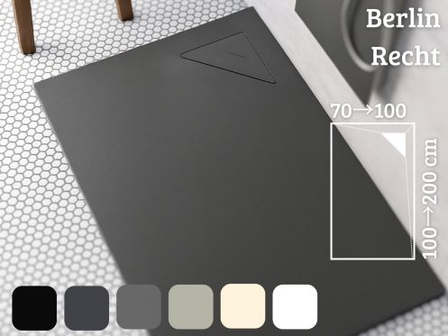 Duschwanne, rechtwinkliger Abfluss BERLIN RIGHT 140