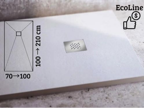 Duschwanne aus Kunstharz, extra flach ECOLINE
