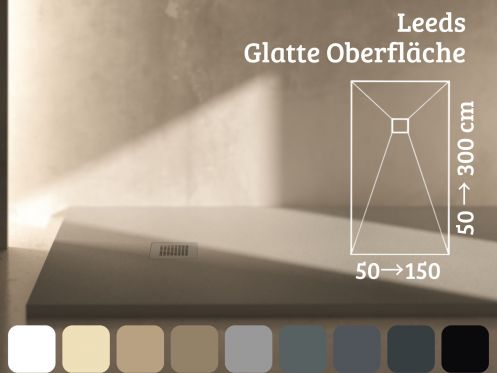 Duschwanne 100 cm glattes Finish - LEEDS