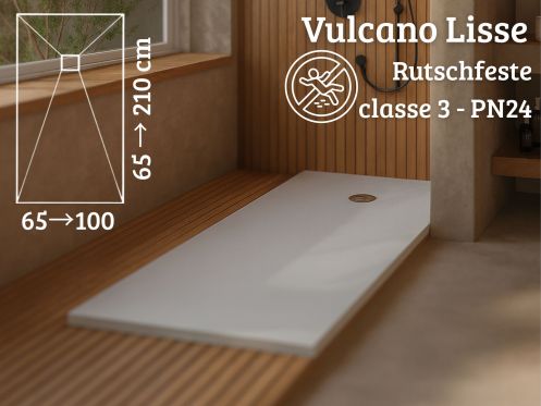 Duschwanne, glatte, rutschfeste Oberfl�che, VULCANO LISO