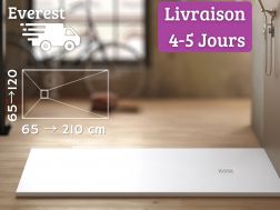 Receveurs de douche,  170 cm, résine Acrystone® - EVEREST Blanc 170