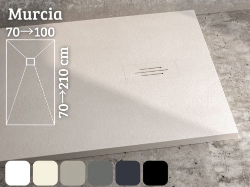 Duschwanne, diskrete Entw�sserung - MURCIA