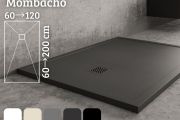 Duschwanne mit Rand 200 cm Mineralharz MOMBACHO