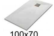 Italienische duschwanne 100x70 cm aus Mineralharz extra-flach TECNIK