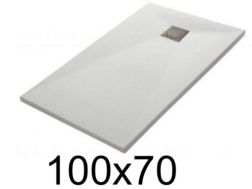Duschwanne 100x70 cm aus Mineralharz extra-flach – TECNIK
