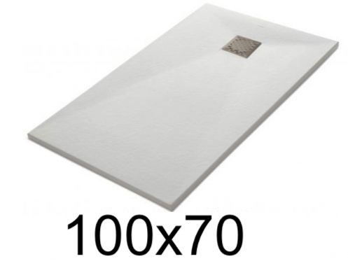 Italienische duschwanne 100x70 cm aus Mineralharz extra-flach TECNIK