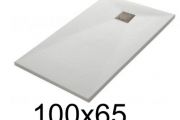 Duschwanne 100x65 cm Harz extra flach TECNIK