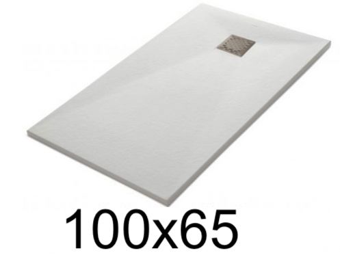 Duschwanne 100x65 cm Harz extra flach TECNIK