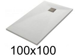 Duschwanne 100x100 cm aus Mineralharz extra-flach – TECNIK