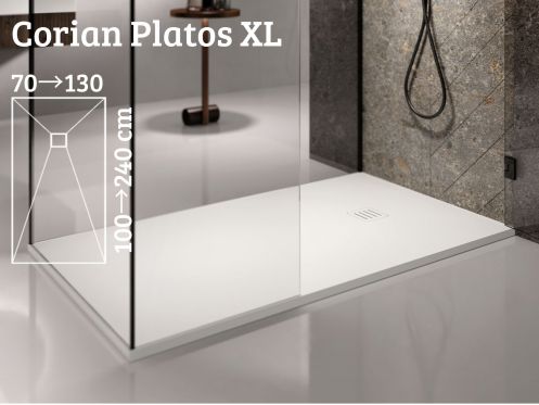 Duschwanne Corian, extra flaches - PLATOS CORIAN