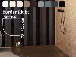 Duschwanne, mit viertelrunder Ecke - RADIUS 55 RAND RECHTS
