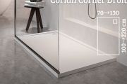 Duschwanne, rechtwinkliger Ablauf - CORIAN ® CORNER RIGHT
