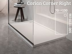 Duschwanne, rechtwinkliger Ablauf - CORIAN ® CORNER RIGHT