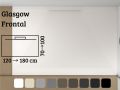 Duschwanne, mit seitlichem Ablauf, GLASGOW FRONTAL