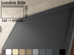 Seitliche Duschwanne 130 cm, Design Gosse - LONDON SIDE