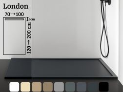 Duschwanne, sehr dünne Designerrinne, LONDON 160