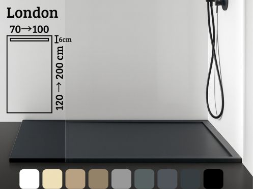 Duschwanne, sehr dnne Designerrinne, LONDON 160