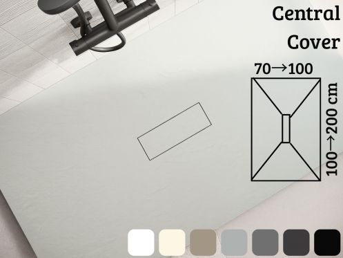 Duschwanne, zentraler Abfluss - CENTRAL COVER