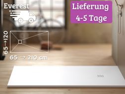Duschwanne nach Maß Harz Massgeschneiderte Duschwanne extra-flach Harz EVEREST Weiße