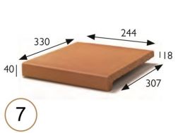 Laufende Nase 25 x 33 x 4 cm - Sandsteinfliese - Artois Sandstein - Aragon Sandstein - Buchtal Klinker