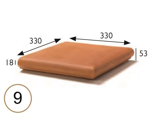 Treppenstufenwinkel 5 x 33 x 33 cm - Gestreckte Sandsteinfliesen - Artois Sandstein - Aragon Gres - Klinker Buchtal