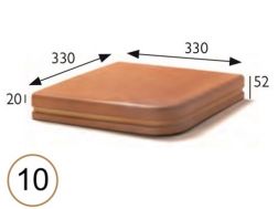 Treppenstufenwinkel 33 x 33 x 5 cm - gedehnte Sandsteinfliesen - Artois-Sandstein-Typ - Aragon-Gres - Klinker Buchtal