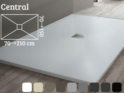 Duschwanne 120x80 cm zentrale Evakuierung - CENTRAL