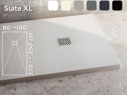 Große Duschwanne lange 220 bis 250cm - SLATE XL