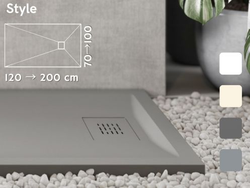 Duschtasse schuldig, leichtes Mineralharz STYLE