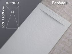 Abschneidbare Duschwanne, Wandablauf Eco Wall