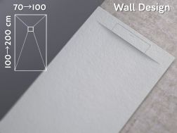 Italienische Duschwanne, Wandablauf - WALL Design